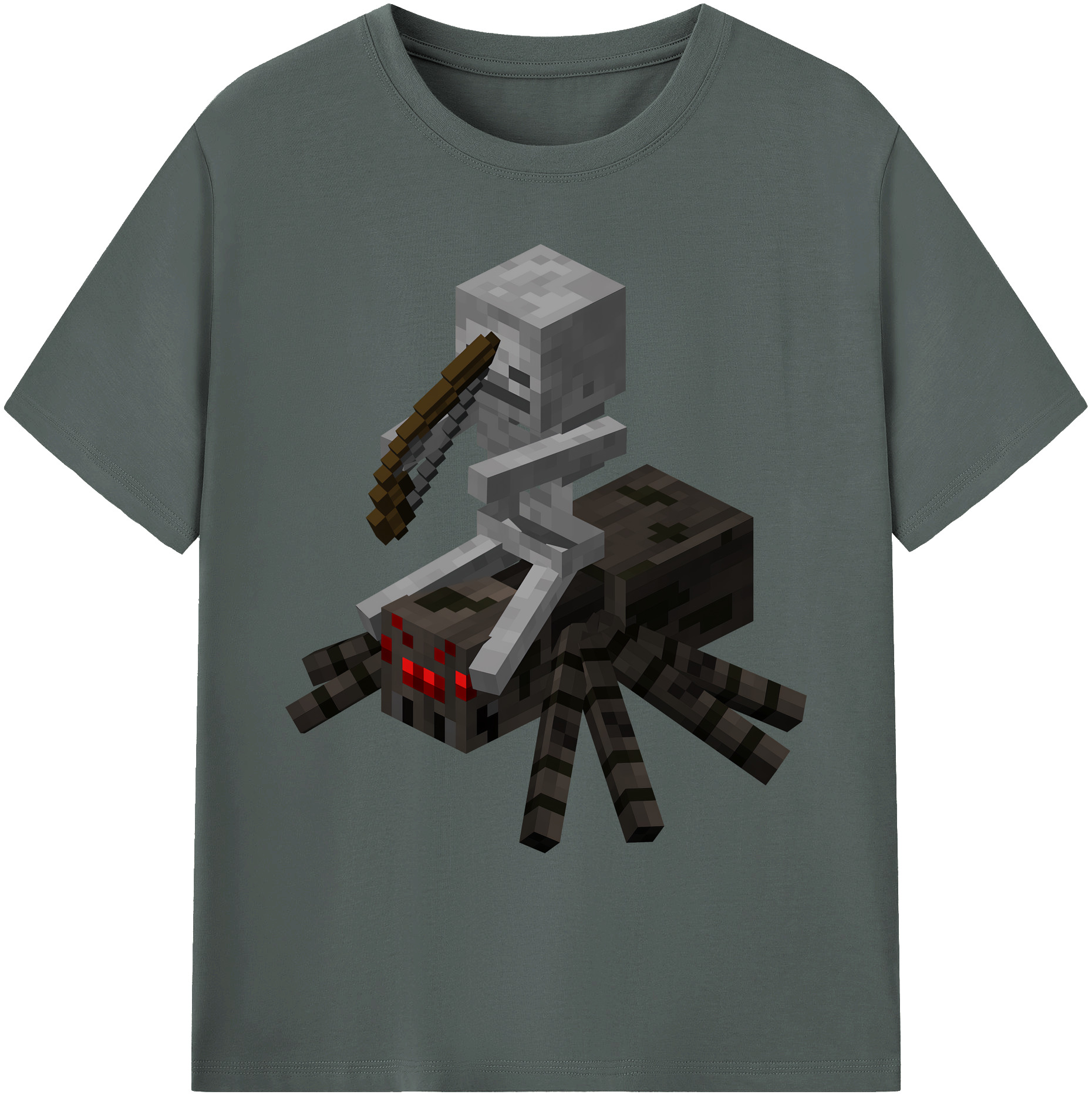 （画像用） マインクラフト ブロックの世界 Minecraft MC Block world 綿100％ メンズ半袖Tシャツ｜肌触りやわらか＆通気性